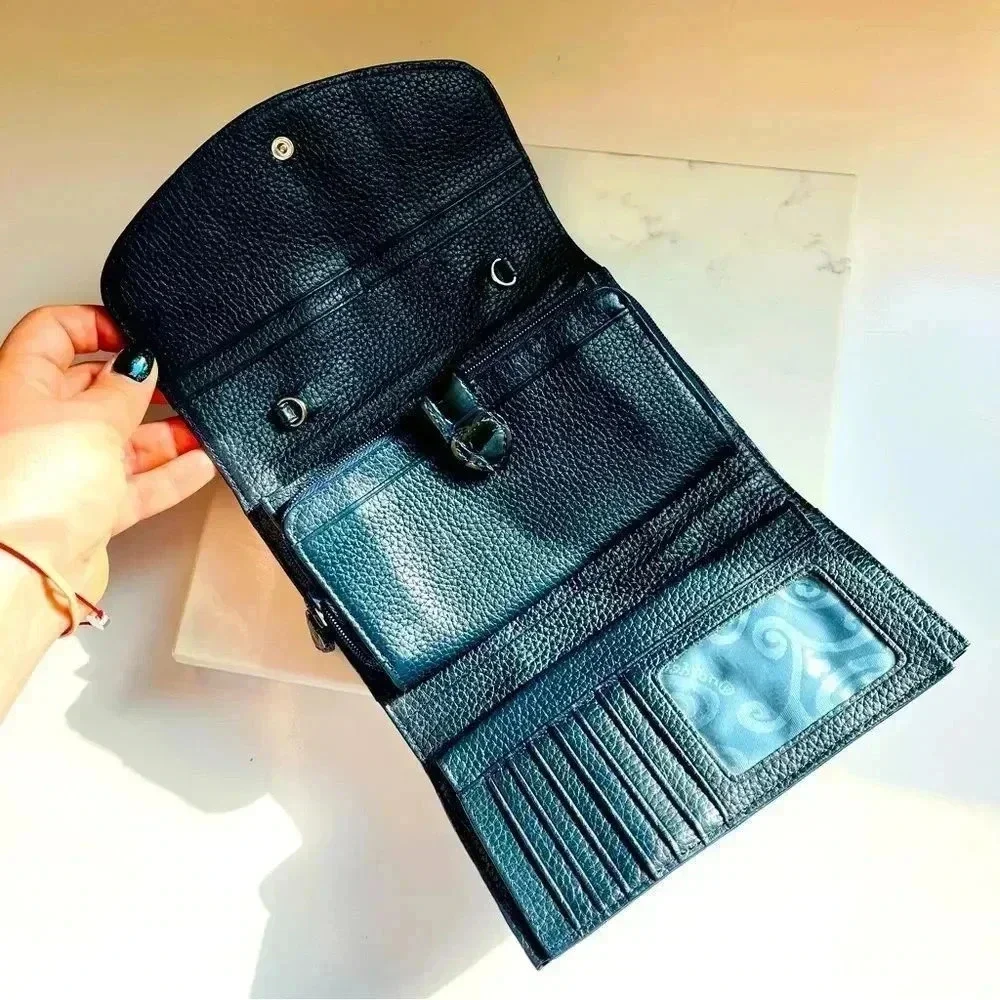 Brighton Bellissimo Heart Downtown Patent Leather Croco Wallet/Organizer Purse